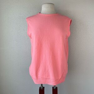 Vintage Fairfield Salmon Pink Sleeveless Nylon Top Size M